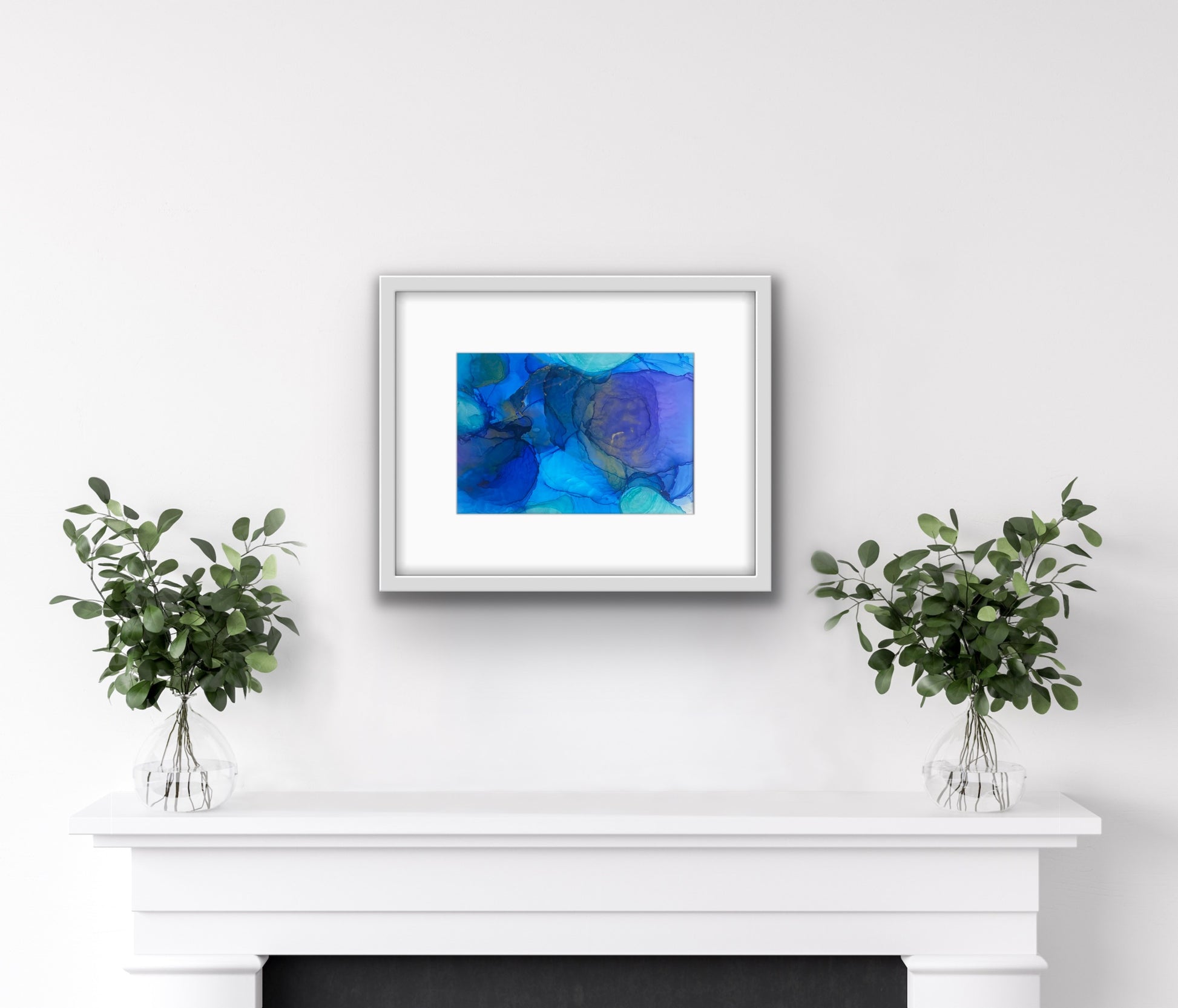 Alcohol ink blue 2 by Ludwina Dautovic