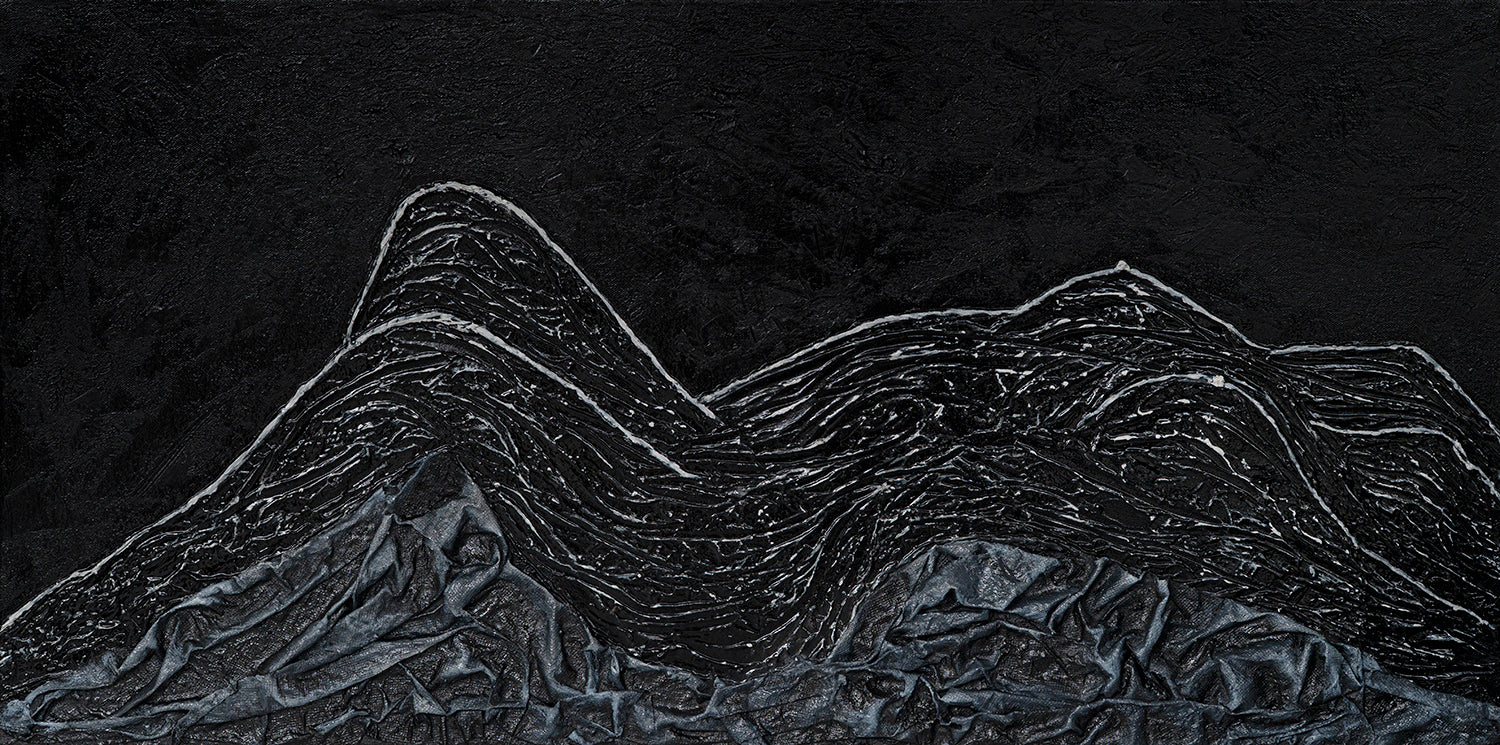 Mountainous, texture, oil and medical robes by Ludwina Orchard