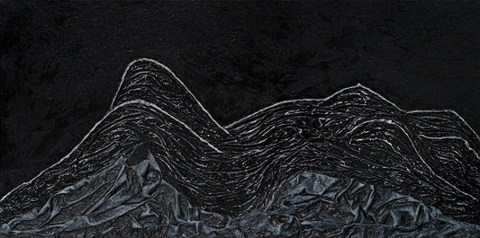 Mountainous, texture, oil and medical robes by Ludwina Orchard