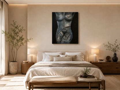 Scars of a Woman on wall in bedroom